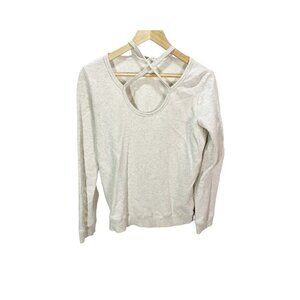 Hem & Thread Womens Casual‎ Top Beige Long Sleeve Crisscross M